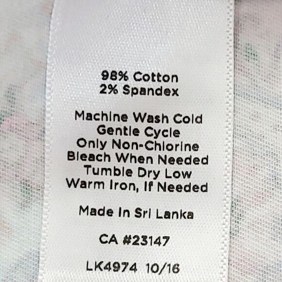 Talbots Womens Plus 16W Midi Pasiley Pencil Skirt Multicolor Pockets Stretch - Picture 10 of 10